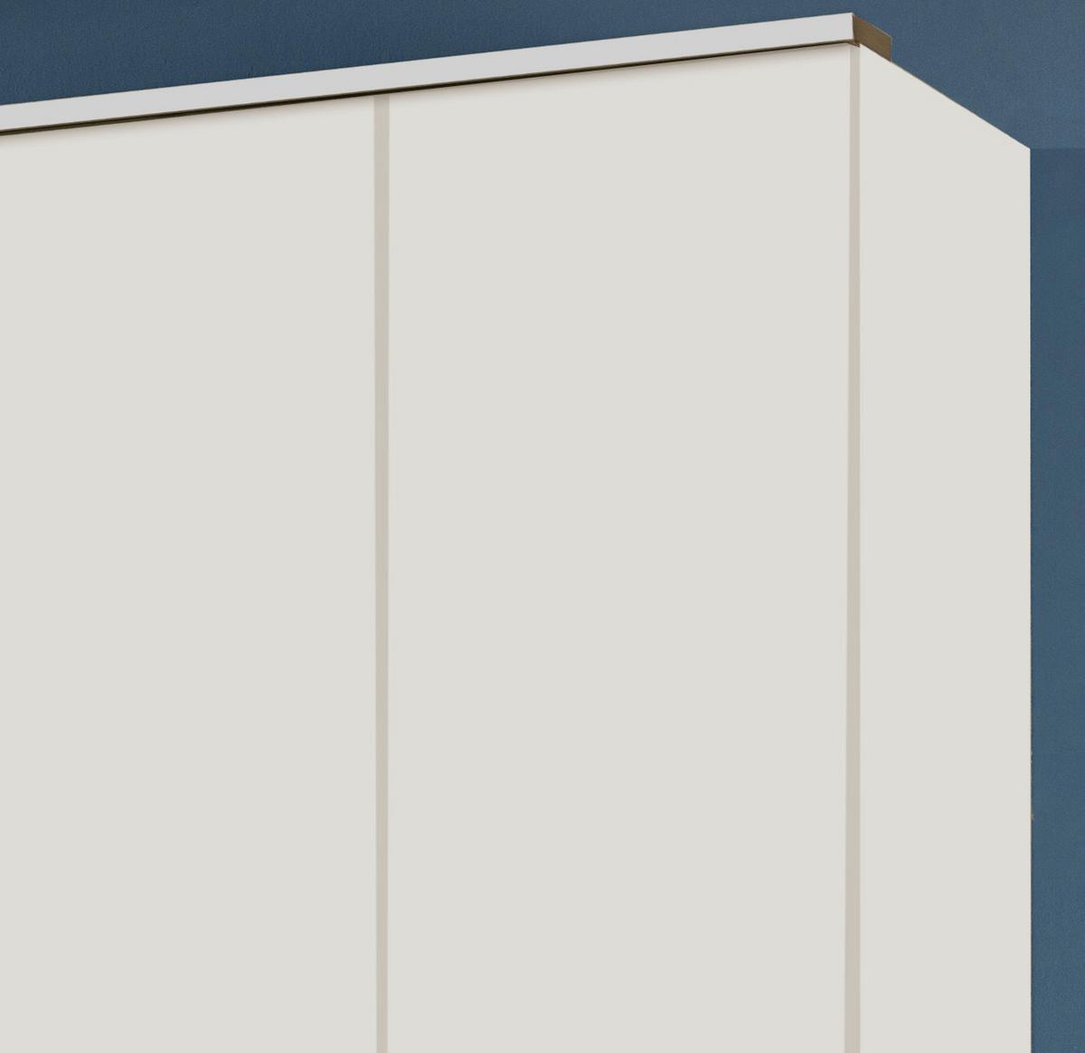 Drehtürenschrank Mit Spiegel + Laden 270cm Ben, Weiß - Weiß, KONVENTIONELL, Glas/Holzwerkstoff (270/210/58cm) - MID.YOU