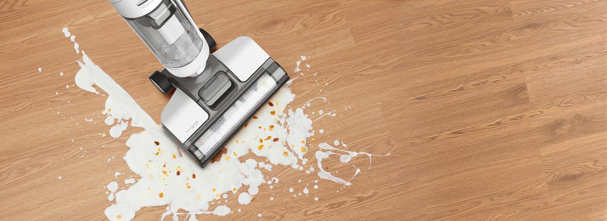 Száraz-nedves Porszívó Tineco Ifloor Breeze - fehér/szürke, Basics, műanyag (28,6/27,6/110cm)