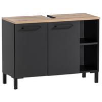Waschbeckenunterschrank Malte Wbu 800 - Schwarz/Eiche Artisan, MODERN, Holzwerkstoff (79,8/58,3/32cm) - MID.YOU