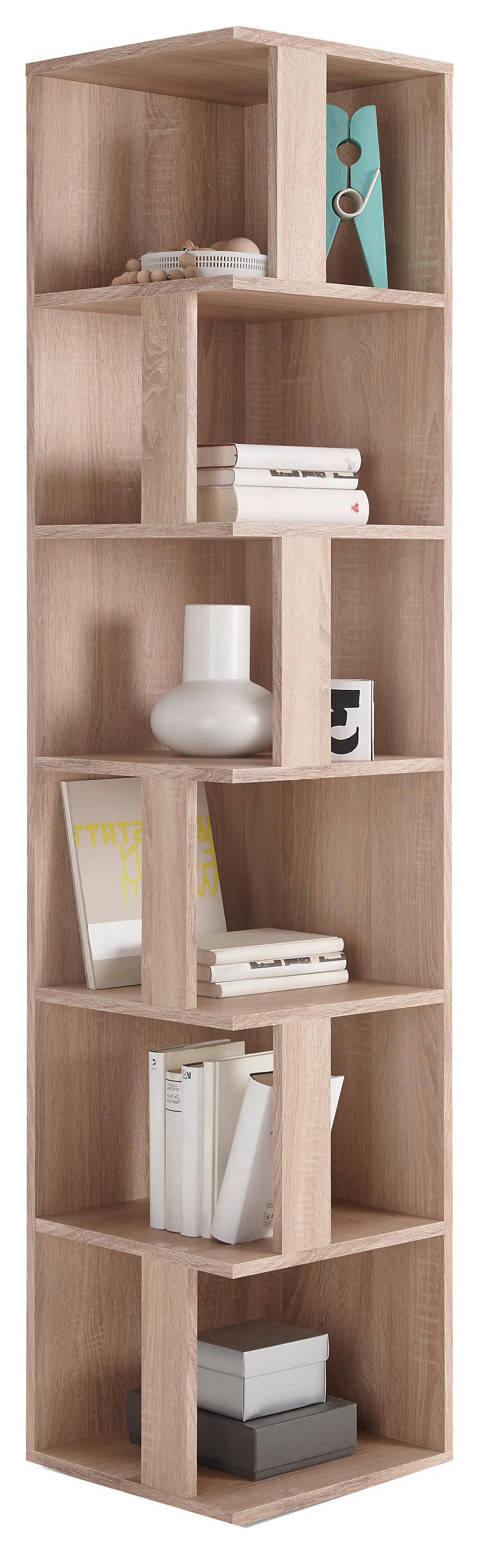 Eckregal Corner Shelf 38 cm Eiche Dekor - Sonoma Eiche, Basics, Holzwerkstoff (38/186/38cm) - MID.YOU