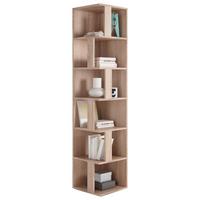 Eckregal Corner Shelf 38 cm Eiche Dekor - Sonoma Eiche, Basics, Holzwerkstoff (38/186/38cm) - MID.YOU