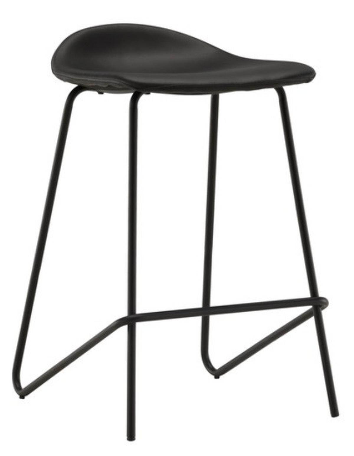 Barhocker-set Grebbestad - Schwarz, Design, Textil/Metall (41/72/46cm) - Livetastic