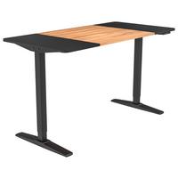 Íróasztal Milan - natúr színű/fekete, Modern, faalapú anyag/fém (140/71-116/70cm)