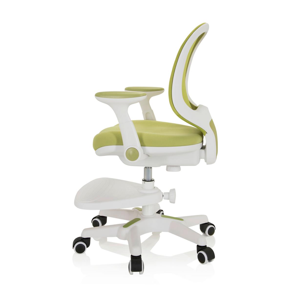 Jugenddrehstuhl Kid Ergo Weiß/hellgrün Bis 80 Kg - Weiß/Hellgrün, MODERN, Kunststoff/Textil (56/89/52cm) - MID.YOU