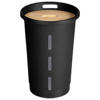 Aufbewahrungsbox für Pellets Anthrazit/Braun 38l - Anthrazit, Basics, Holz/Kunststoff (39,7/60,5/39,7cm)