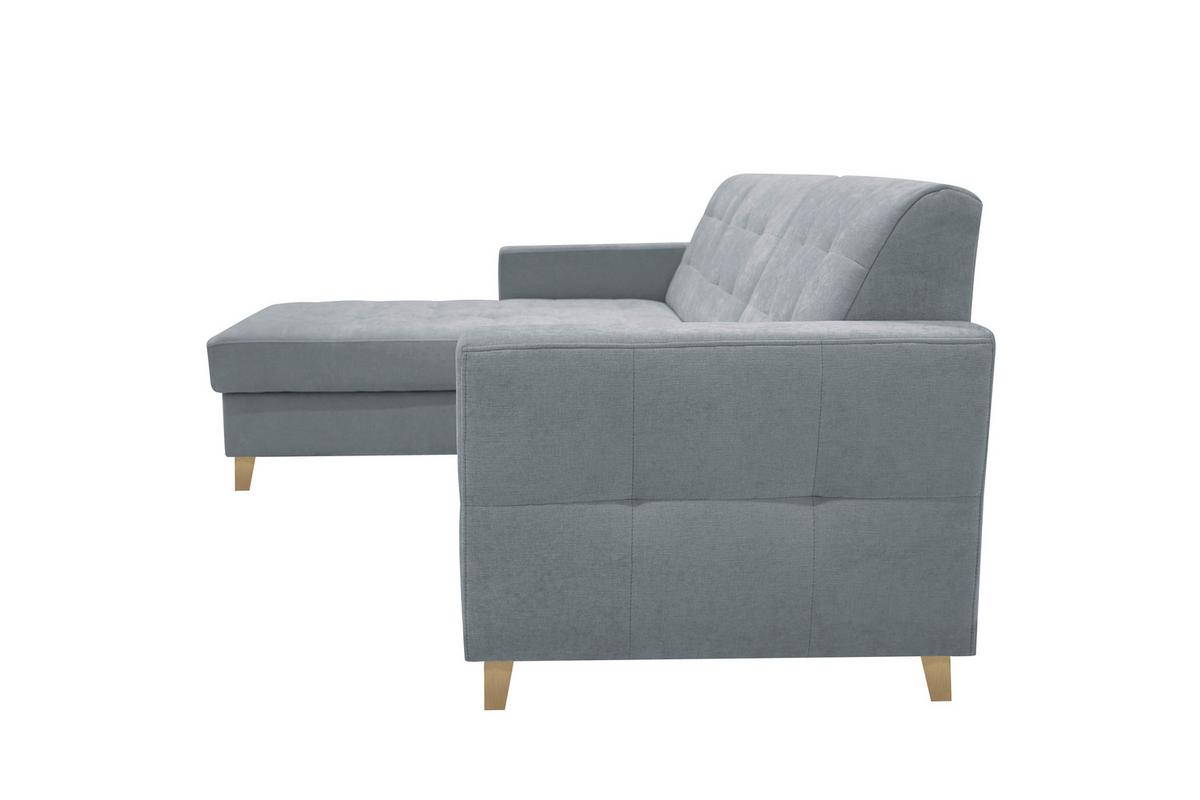 Rohová sedačka BJORN, oboustranná, šedá žinylka - šedá/přírodní barvy, Design, dřevo/textil (160/231cm) - Luca Bessoni