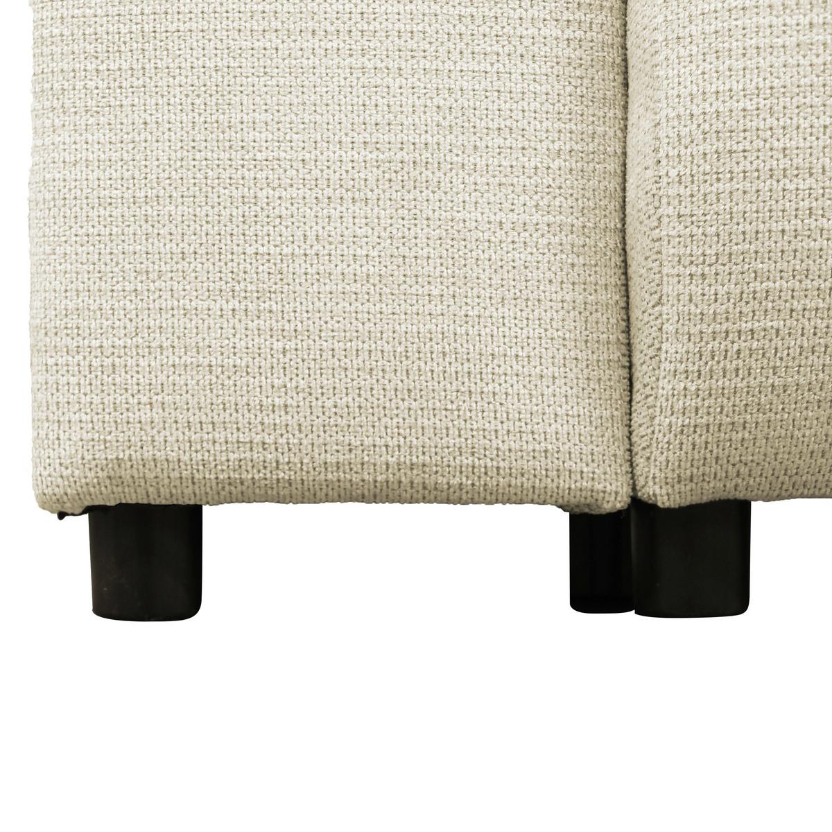 Ecksofa Velo Beige S: 250x160 cm - Beige/Schwarz, Design, Textil (250/160cm) - MID.YOU