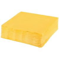 Serviette Lavenia Einfarbig Currygelb, 50 Stk., 33x33 Cm - Currygelb, MODERN, Papier (33/33cm) - Luca Bessoni