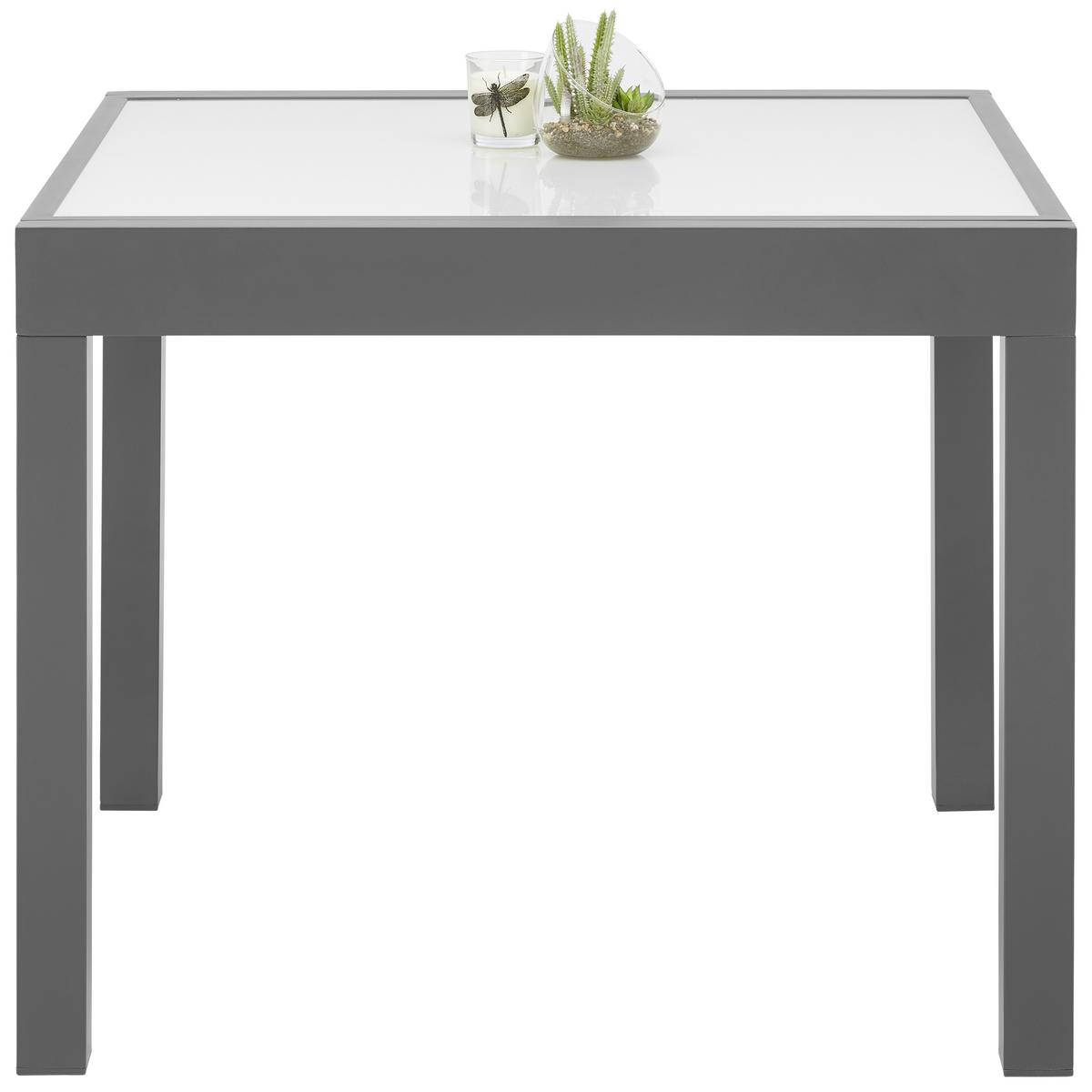 ZAHRADNÍ STŮL ATLANTA 2 - antracitová, Moderní, kov/sklo (90-180/90/75cm) - Modern Living