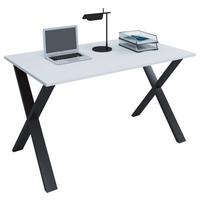 Schreibtisch B: 80 cm H: 76 cm Lona Weiß - Schwarz/Weiß, MODERN, Holzwerkstoff/Metall (110/80/76cm) - MID.YOU