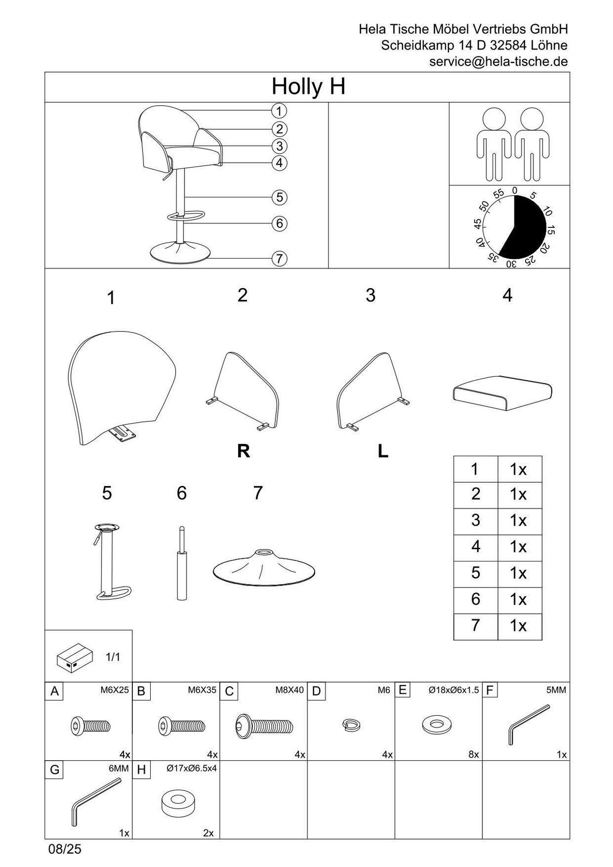 Barhocker-set Holly H 2er-Set - Gelb, MODERN, Textil/Metall (53/96-117/57cm) - MID.YOU