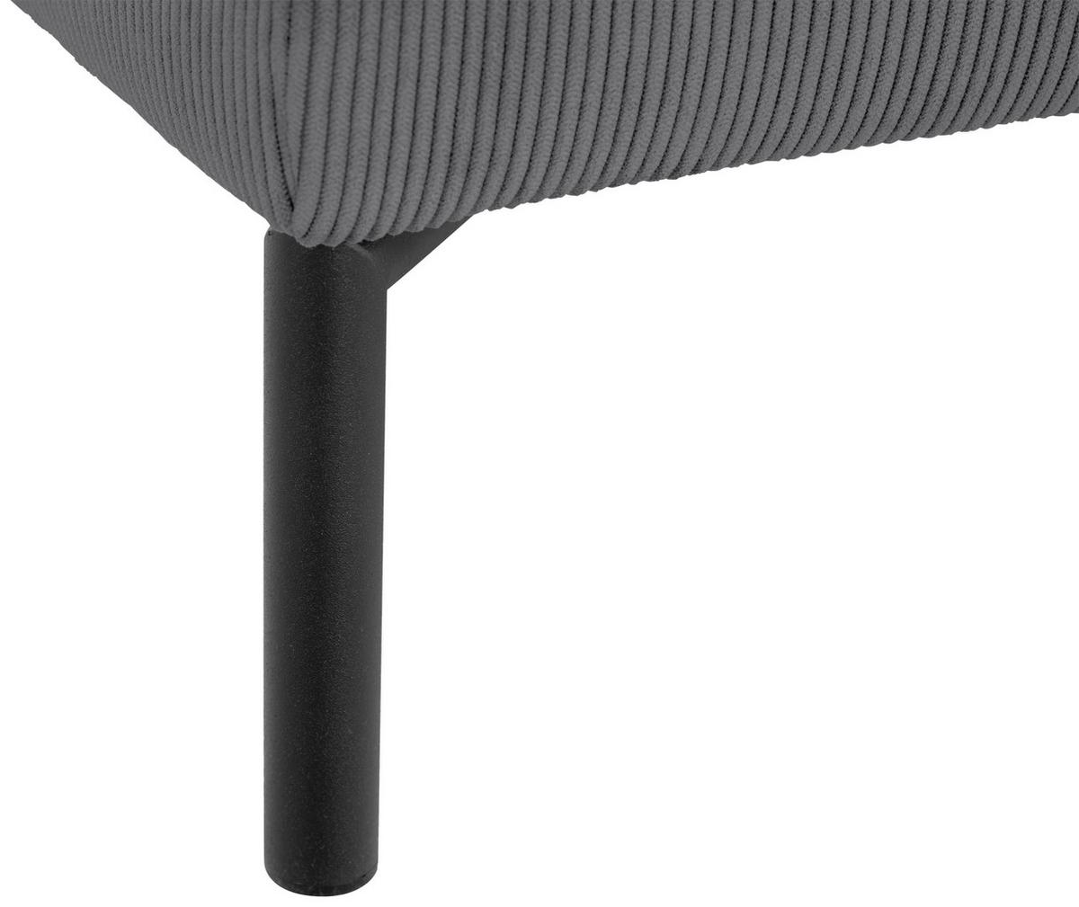 Ecksofa Erno Grau S: 262 Cm - Schwarz/Grau, Design, Textil (262/183cm) - MID.YOU