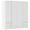 Drehtürenschrank Nabila Weiß B: 187 cm - Weiß, MODERN, Holzwerkstoff (187/194/53cm) - Rauch Möbel