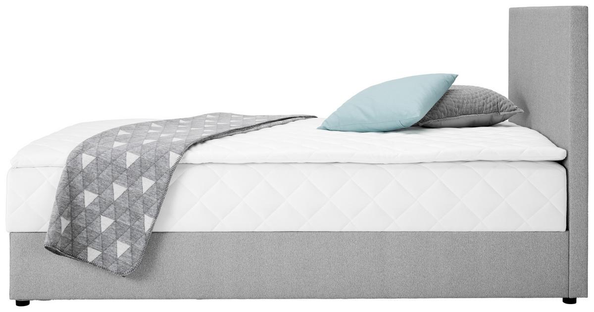 Posteľ Boxy sivá ca. 100x200cm - sivá, Konventionell, textil (100/200cm) - Based