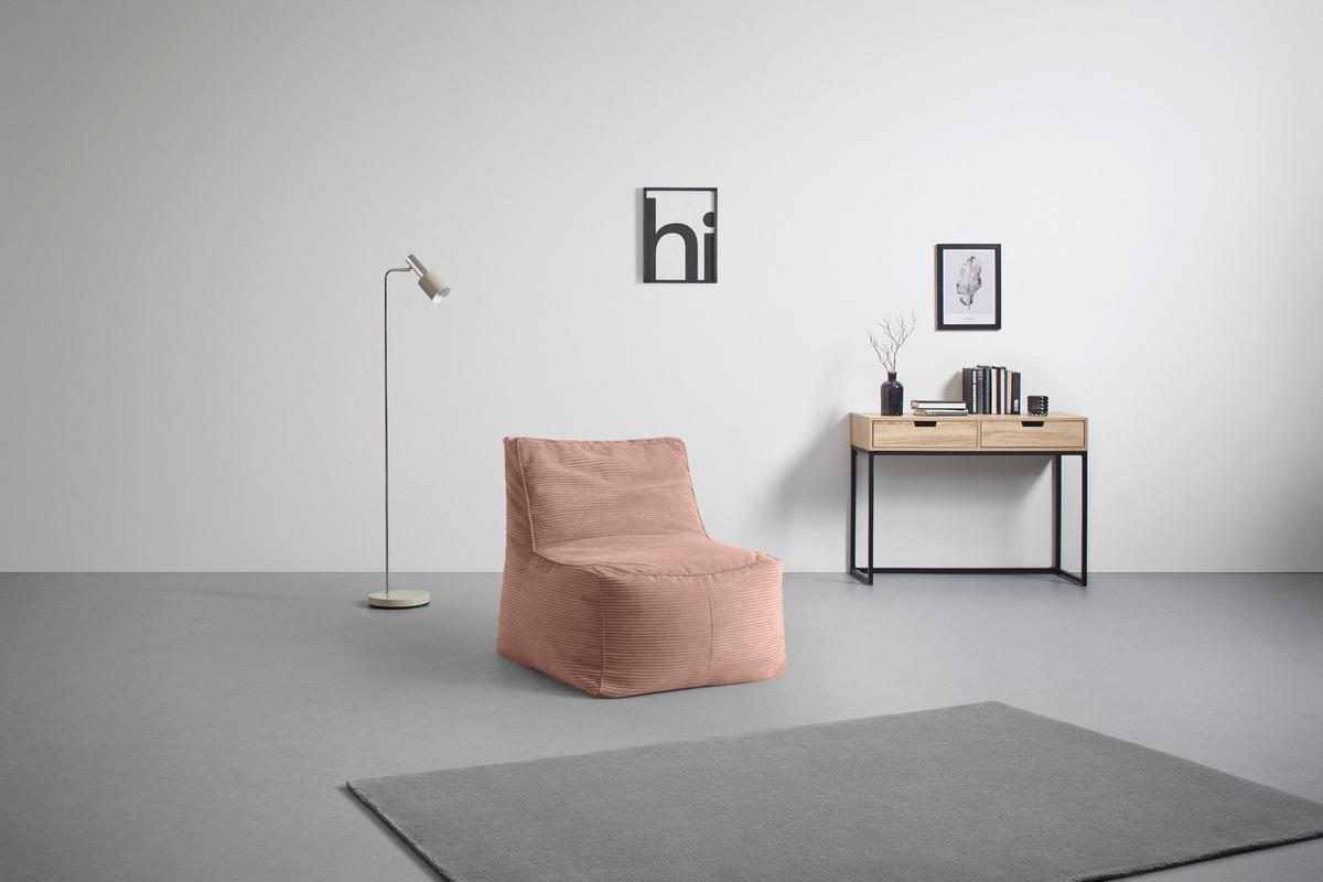 Sedací vak CAROLINE, růžový manšestr, max. 90 kg - růžová, Moderní, textil (75/84/88cm) - Mömax