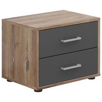Nachtkästchen Smart 2 Flagstaff Eiche H: 38 Cm - Eichefarben/Anthrazit, Basics, Holzwerkstoff (50/38/35cm)