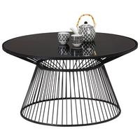 Konferenční stolek RAVEN - černá, Moderní, kov/sklo (80/80/42cm) - Mömax