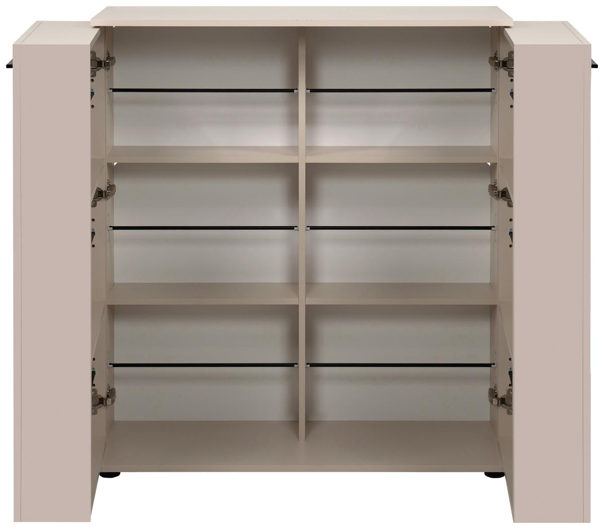 Schuhschrank Move Multicolor B: 100cm - Multicolor/Schwarz, Design, Holzwerkstoff (100/110/34cm) - MID.YOU