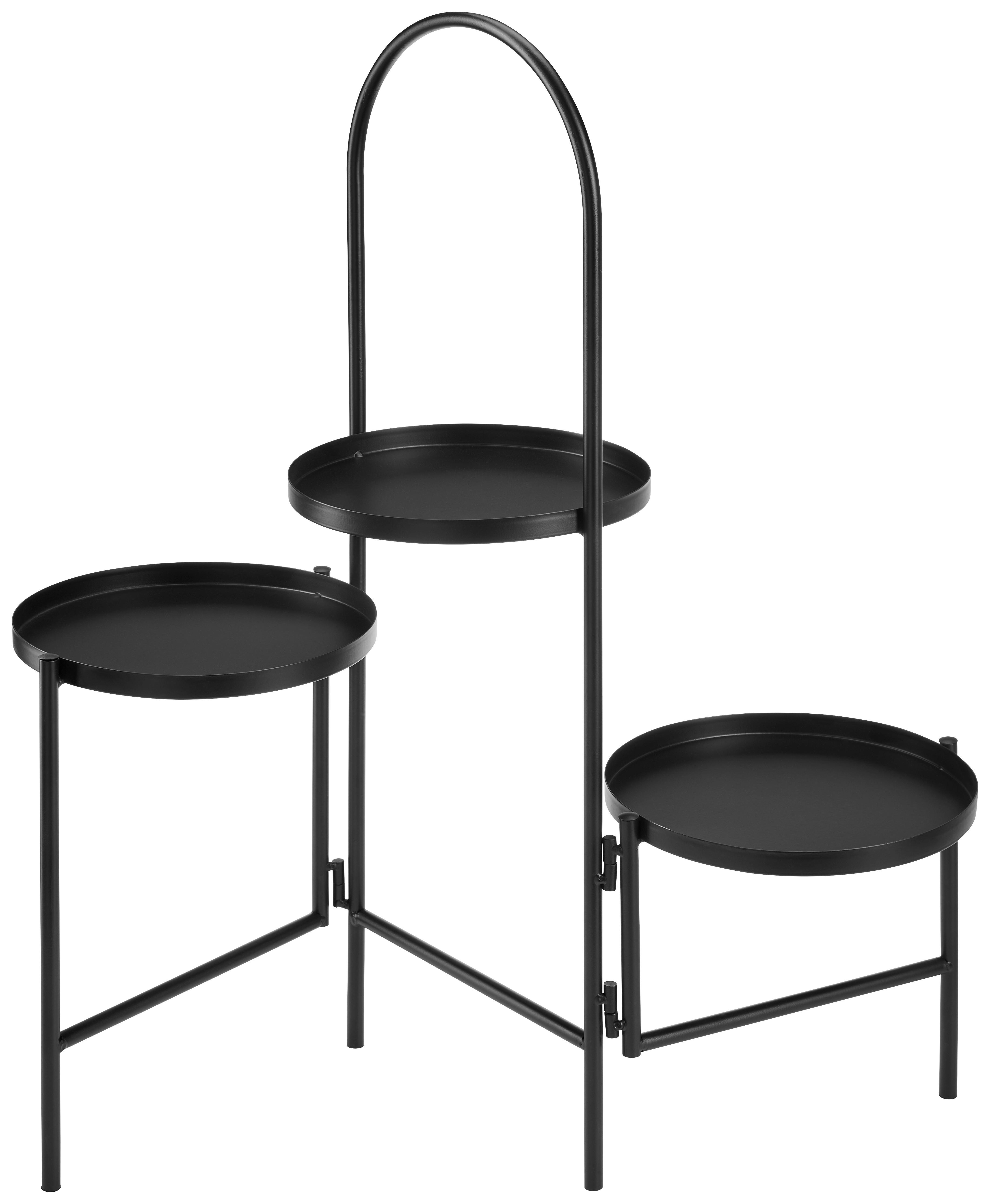Blumenkastenhalter Mareta - Schwarz, Basics, Metall (50/34/68cm)