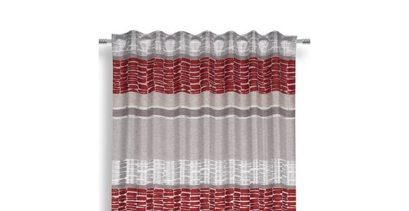 Vorhang Mit Schlaufen Und Band Palma 140x245 Cm Rot - Rot, MODERN, Textil (140/245cm) - Luca Bessoni