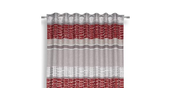 Vorhang mit Schlaufen und Band Palma 140x245 cm Rot - Rot, MODERN, Textil (140/245cm) - Luca Bessoni