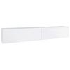 Nízká komoda s LED osvětlením 180cm - bílá/šedá, Basics, kompozitní dřevo/plast (180/30/33cm) - P & B