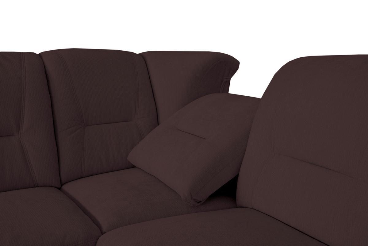 ECKSCHLAFSOFA Rafael, Dunkelrot S: 279x224cm - Beige/Schwarz, Trend, Textil (279/224cm)