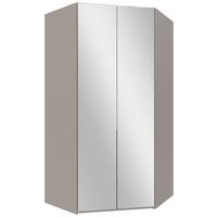 Eckkleiderschrank Ny A Black Grau/Sahara B: 120 cm - Grau/Sahara, MODERN, Glas/Holzwerkstoff (120/236/120cm) - MID.YOU