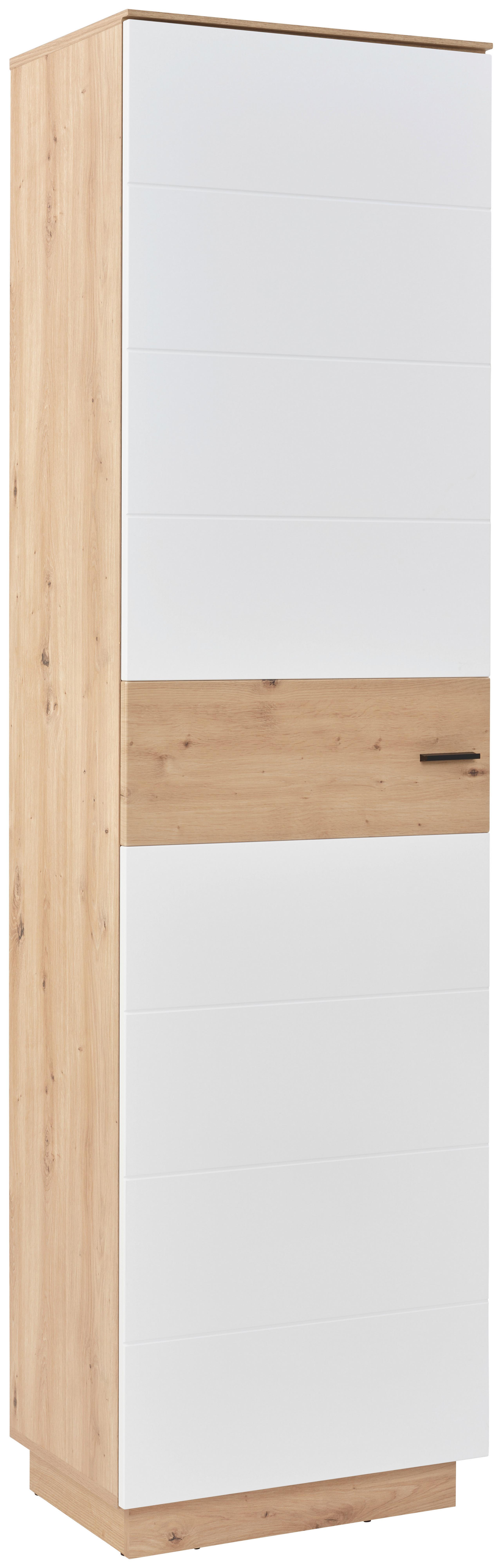 Garderobenschrank Tonale 56 cm Artisan Eiche Dekor/Alpinweiss - Weiß/Eiche Artisan, KONVENTIONELL, Holzwerkstoff (56/207,4/40cm)