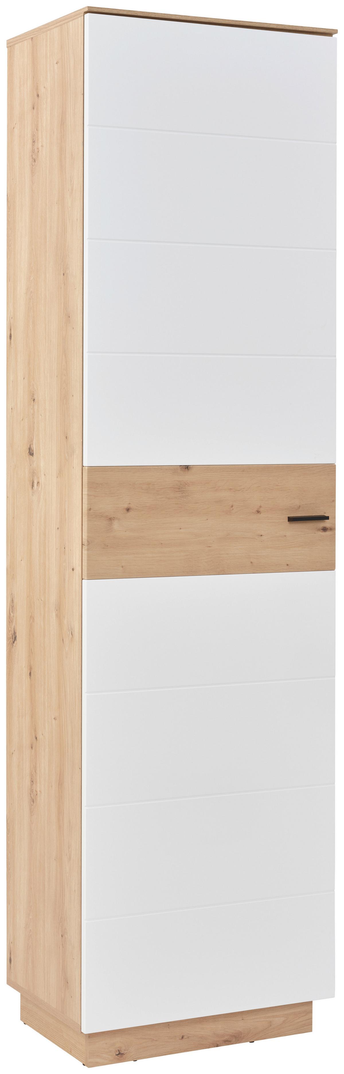 Garderobenschrank Tonale 56 cm Artisan Eiche Dekor/Alpinweiss - Weiß/Eiche Artisan, KONVENTIONELL, Holzwerkstoff (56/207,4/40cm)