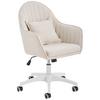 Bürostuhl Palermo Höhen- Verstellbar Beige Bis 140 Kg - Beige/Weiß, Design, Kunststoff/Textil (59/83-93/68cm) - Livetastic