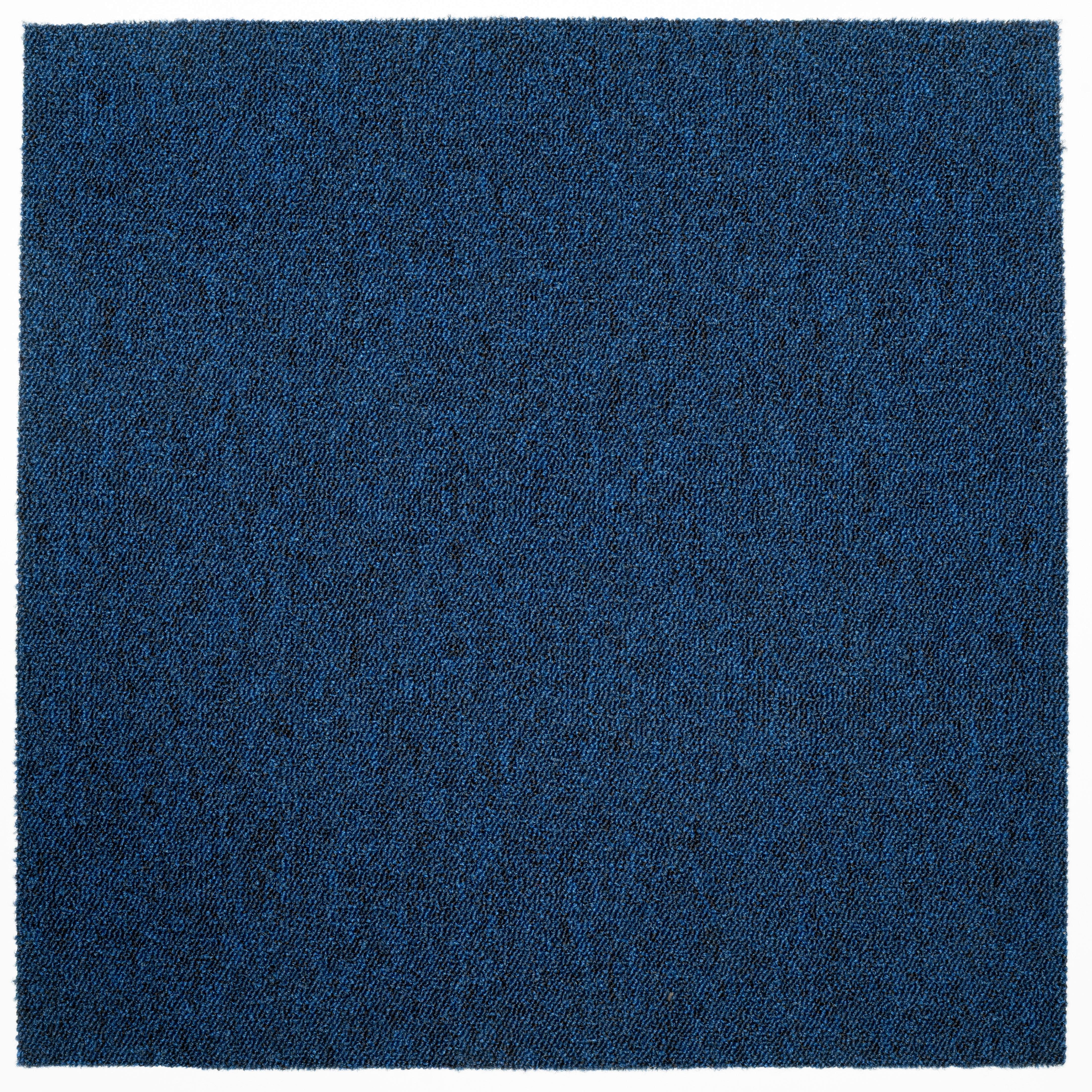 Teppichfliese Dunkelblau Mustang 50x50 Cm Florhöhe 3 Mm - Dunkelblau, Basics, Textil (50/50cm)