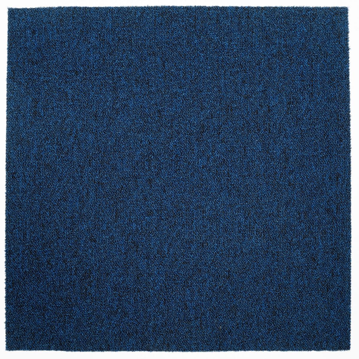 Teppichfliese Dunkelblau Mustang 50x50 Cm Florhöhe 3 Mm - Dunkelblau, Basics, Textil (50/50cm)
