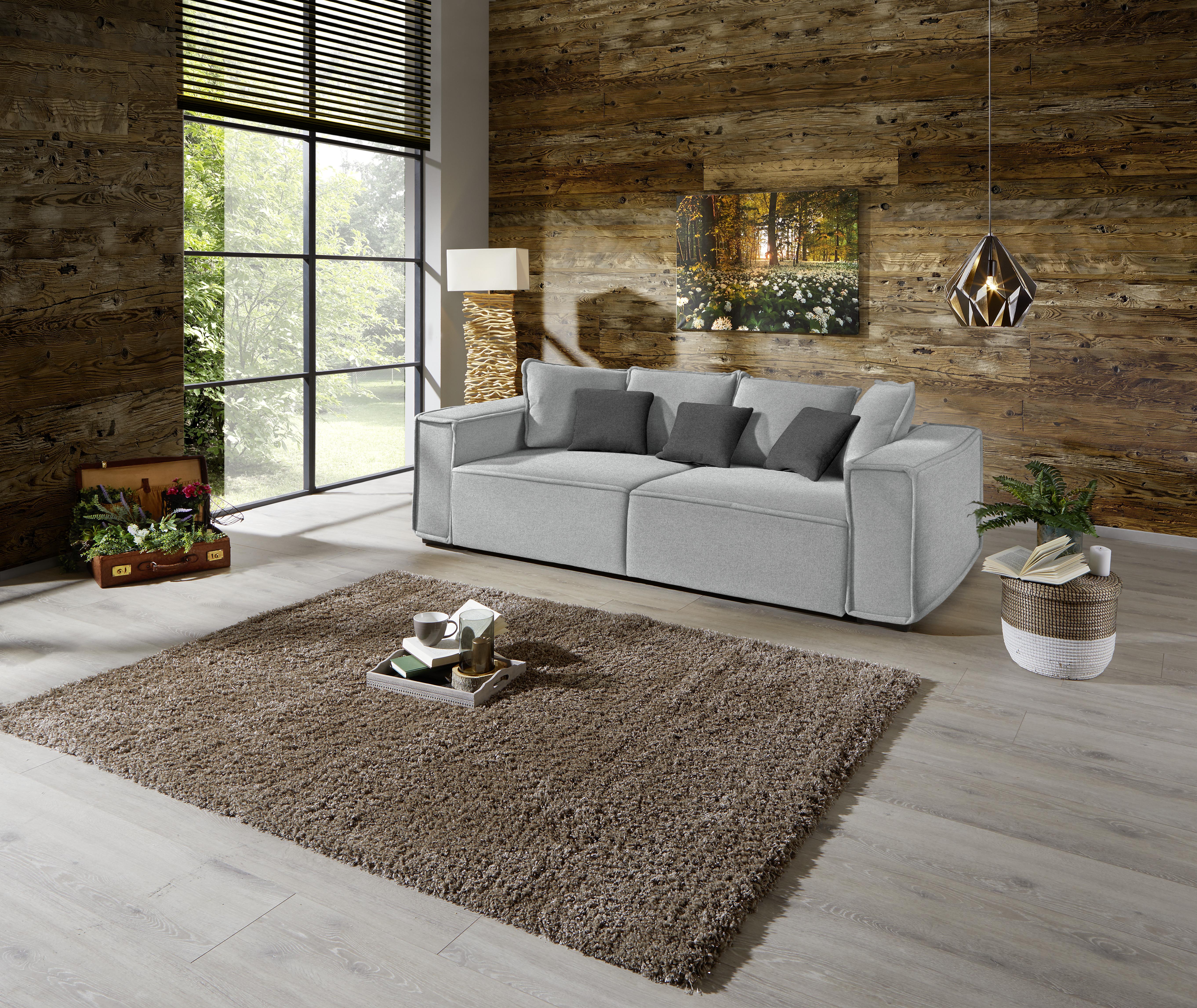 Pohovka Big Sofa Surf - světle šedá/tmavě šedá, Moderní, dřevo/textil (244/62/117cm) - Luca Bessoni