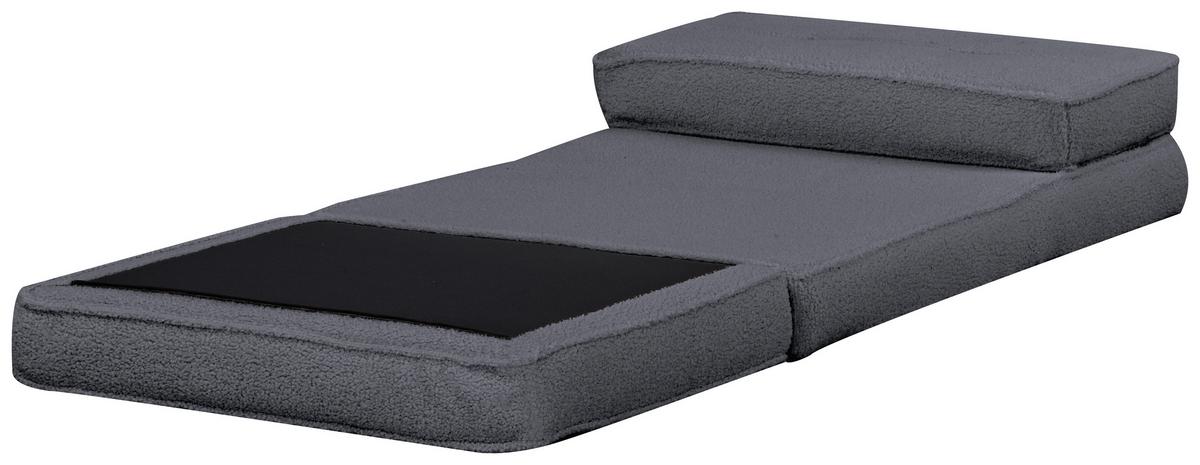 Schlafsofa Luc Grau 74x61,5x80 cm - Grau, MODERN, Textil (74/61,5/80cm) - MID.YOU