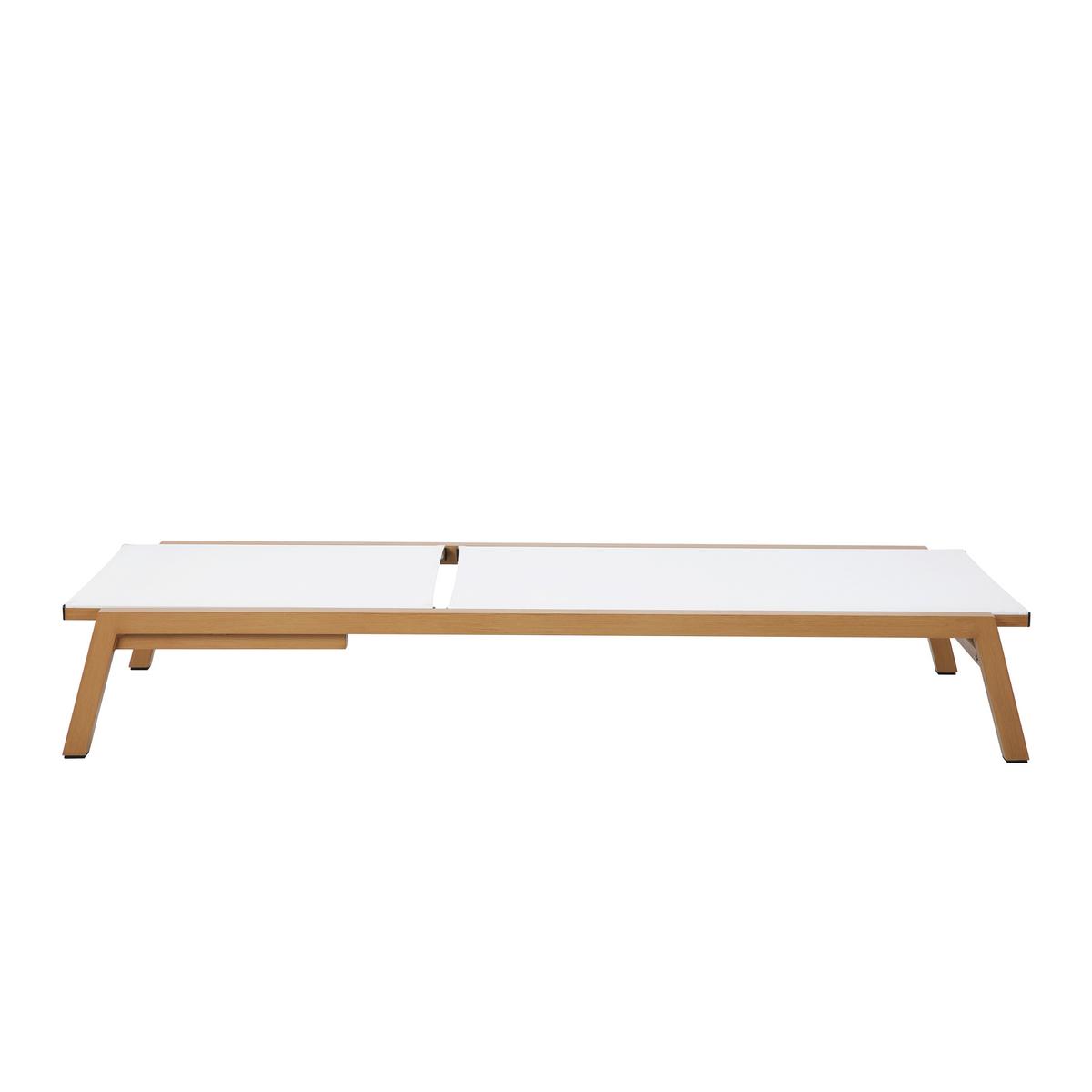 Gartenliege Logan - Eichefarben/Creme, LIFESTYLE, Textil/Metall (193/70/30cm) - Ambia Garden