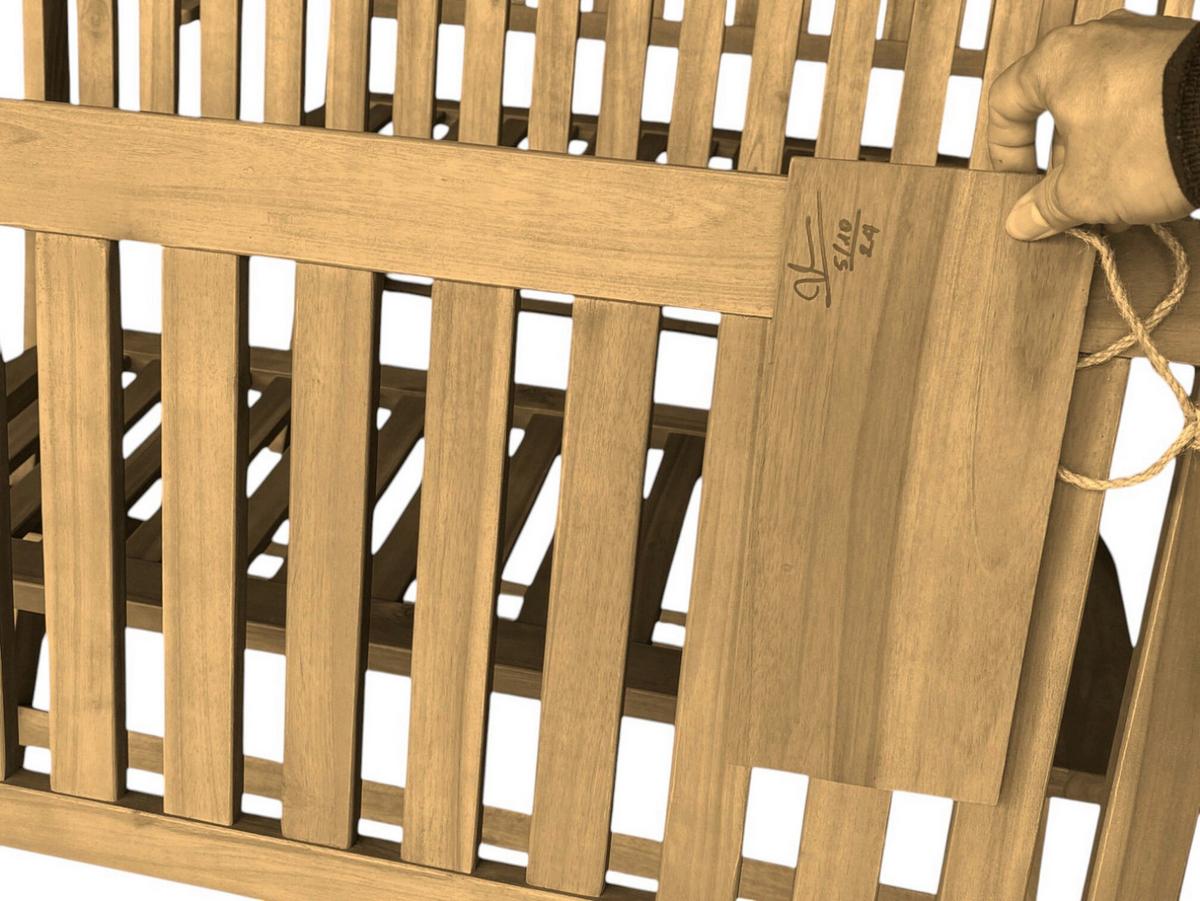 Gartenbank 2-Sitzer, Akazie faltbar, ca. 118x60x90 cm - Akaziefarben, Basics, Holz (118/60/90cm)