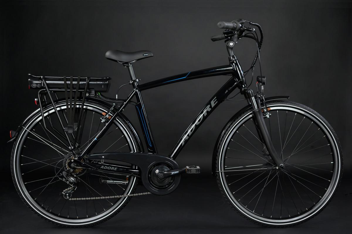 Elektrofahrrad 28 Zoll, 80 Km - Schwarz, MODERN, Metall