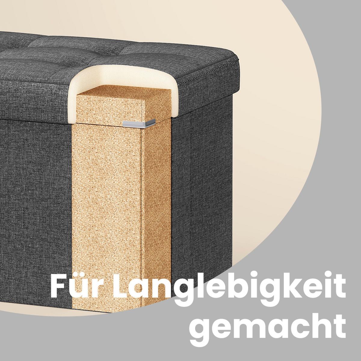 Sitzbox Grau B: 78 Cm - Grau, Basics, Holzwerkstoff/Textil (78/38/38cm)