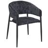 Armlehnstuhl Juliana Anthrazit Echtholz-Beine - Anthrazit/Schwarz, LIFESTYLE, Holz/Textil (50/82/59cm) - MID.YOU