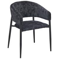 Armlehnstuhl Juliana Anthrazit Echtholz-Beine - Anthrazit/Schwarz, LIFESTYLE, Holz/Textil (50/82/59cm) - MID.YOU