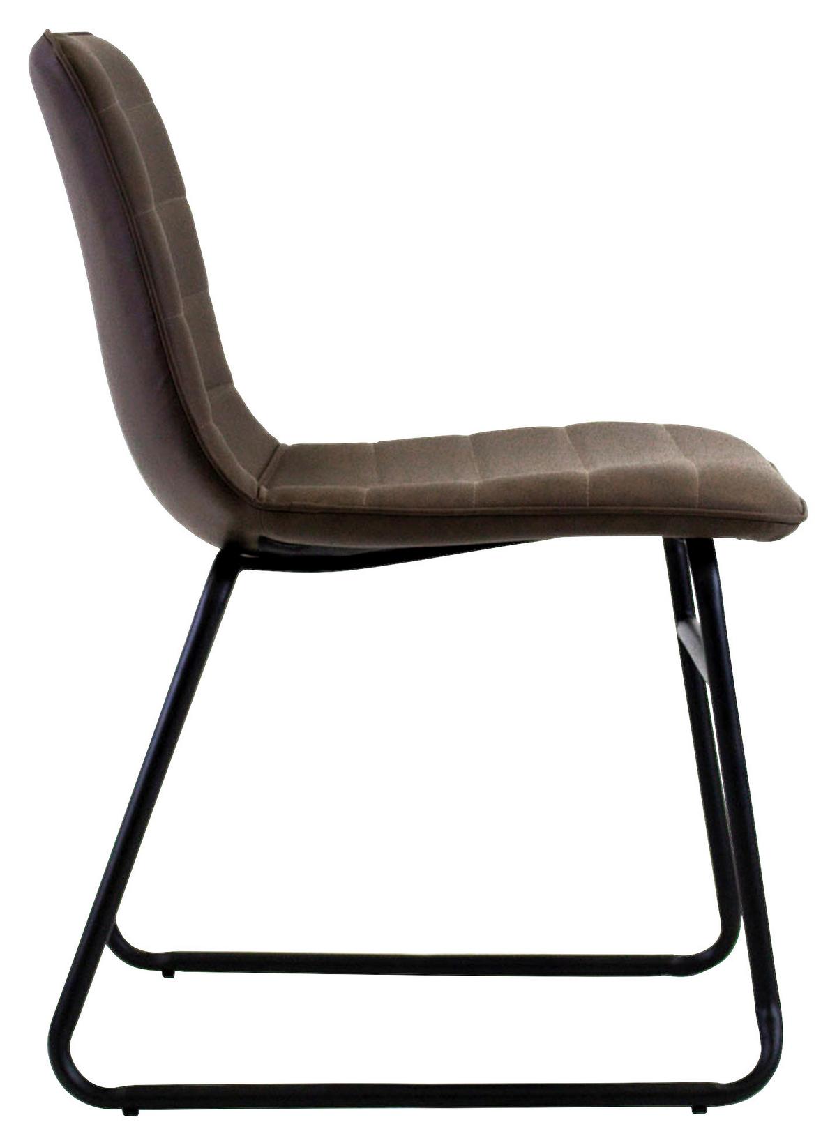 Stuhl Milan - Taupe/Schwarz, KONVENTIONELL, Kunststoff/Textil (48/77/56cm) - MID.YOU