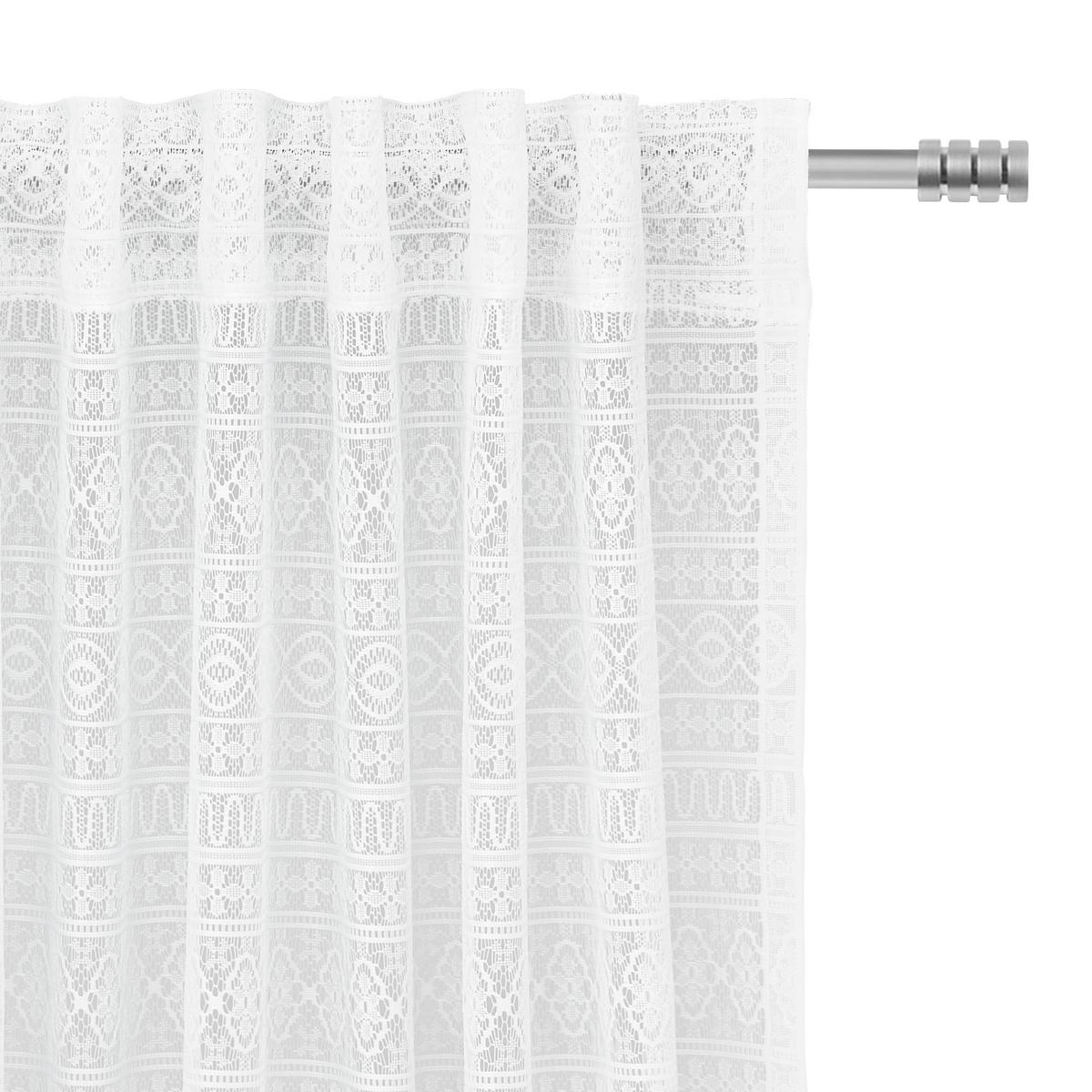HOTOVÝ ZÁVĚS THERESA - bílá, Romantický / Rustikální, textil (140/245cm) - Zandiara