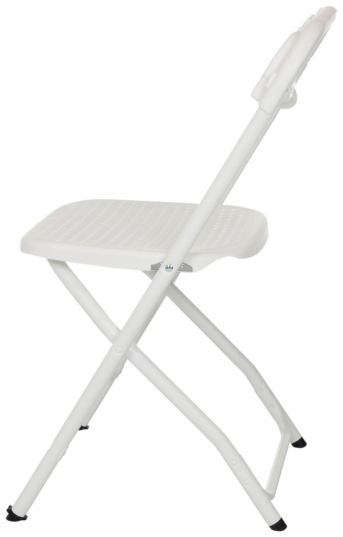 Klappstuhl Tudela Xxl Pro W Weiß B: 51 Cm - Weiß, MODERN, Kunststoff/Metall (51/80/52cm) - MID.YOU