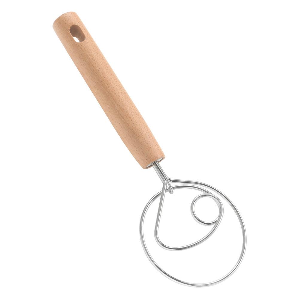 Schneebesen Arizona - Edelstahlfarben/Buchefarben, Basics, Holz/Metall (6,5/30/2,5cm) - Metaltex