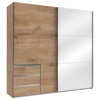 Schwebetürenschrank B: 250 Cm Level 36c Weiß/eiche Dekor - Eichefarben/Weiß, MODERN, Holzwerkstoff (250/236/65cm) - MID.YOU