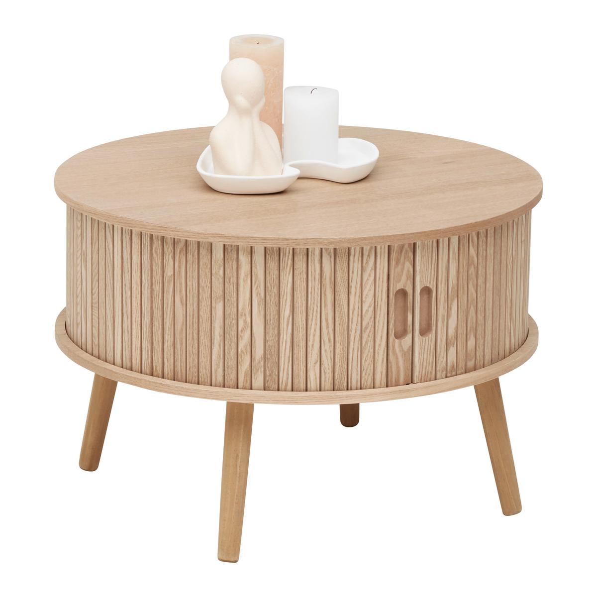 Konferenčný stolík SKANDY - prírodná farba, Modern, drevo/kompozitné drevo (60/60/40cm) - Premium Living
