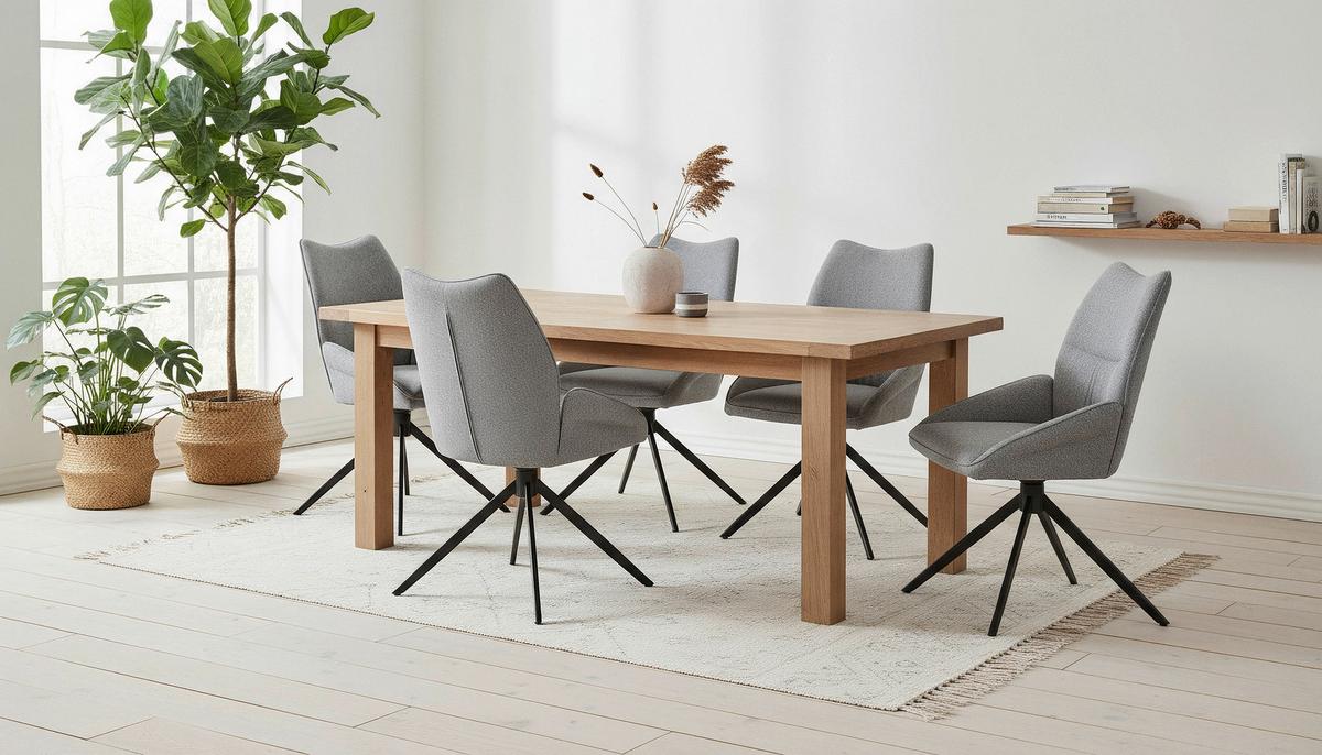 Armlehnstuhl Elina Leinenoptik Hellgrau B: 51 Cm - Hellgrau/Schwarz, Trend, Textil/Metall (51/90/62cm)