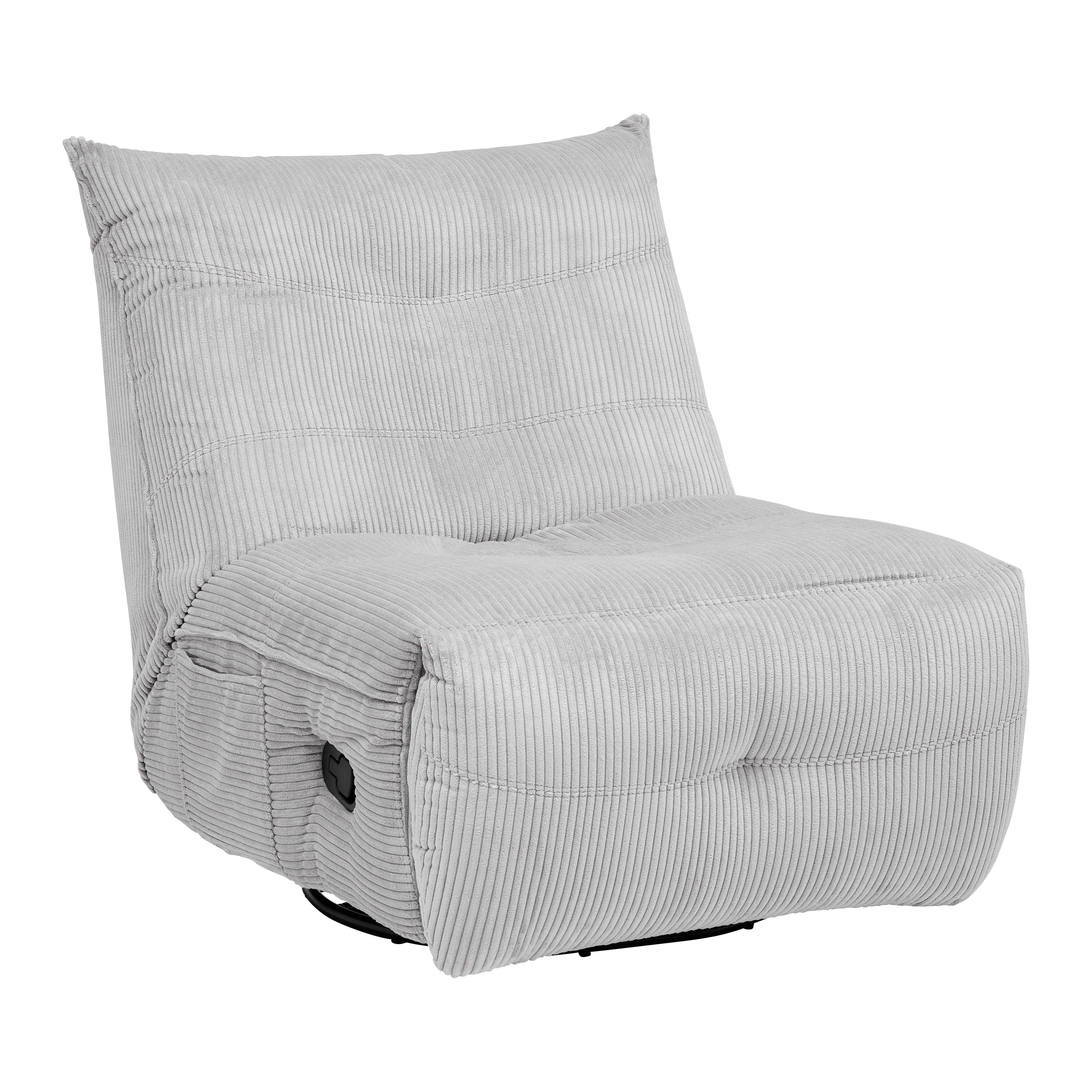 Relaxačné kreslo ALURA, svetlosivá farba - čierna/svetlosivá, Modern, kov/drevo (90/92/90cm) - Bessagi Home