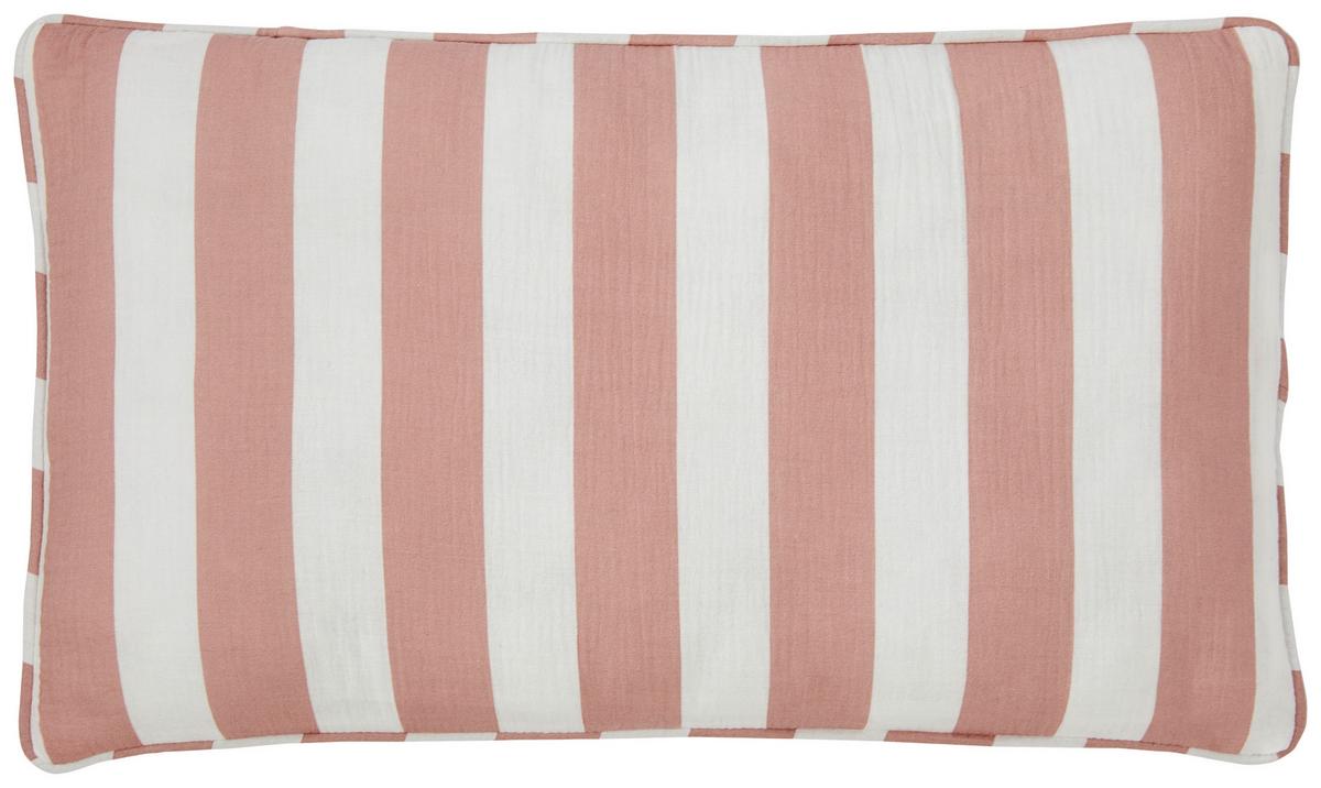 Díszpárna Kb. 30/50cm - rózsaszín/fehér, Modern, textil (30/50cm) - Luca Bessoni